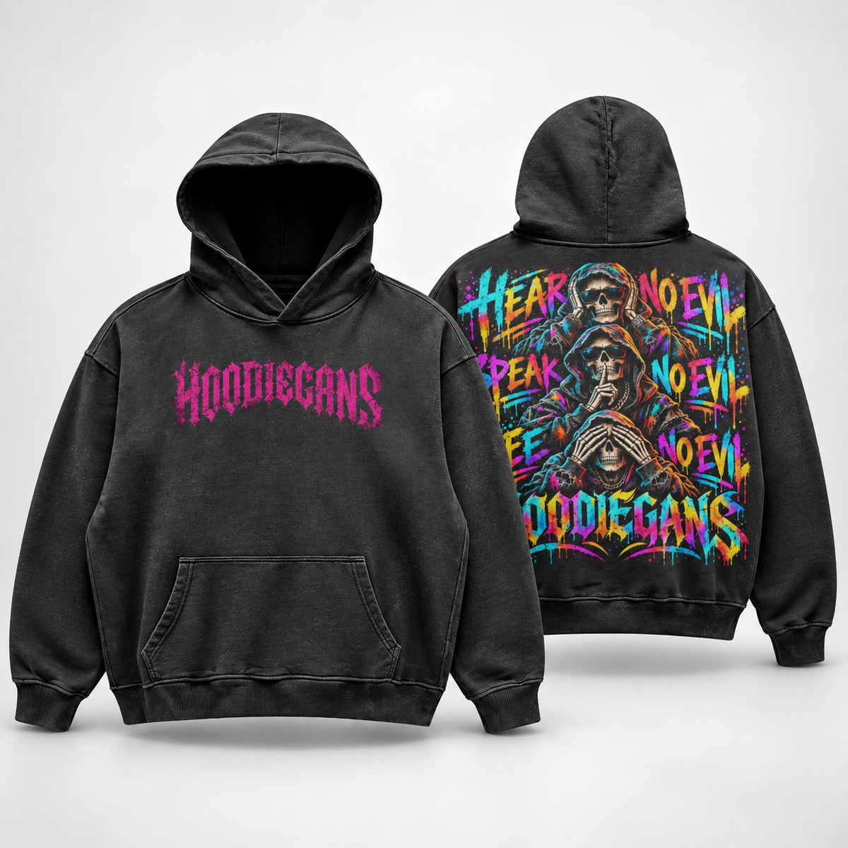 Hoodiegans See No Evil Retro Oversized Hoodie